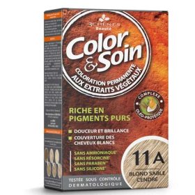 3 CHENES COLOR ET SOIN COLORATION PERMANENTE 11A BLOND SABLE CENDRE 135 ML