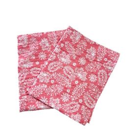 BAMBIDOU LOT 2 BAVOIRS EPAULE MINI LANGE GAZE DE COTON ROSE