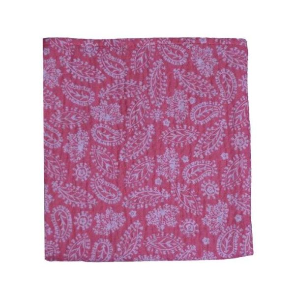 BAMBIDOU MAXI LANGE 100CM*100CM DOUBLE GAZE DE COTON ROSE