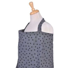 BAMBIDOU TABLIER ALLAITEMENT EN GAZE GRIS A POIS