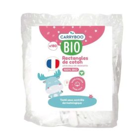 CARRYBOO BIO RECTANGLES DE COTON 180 UNITES