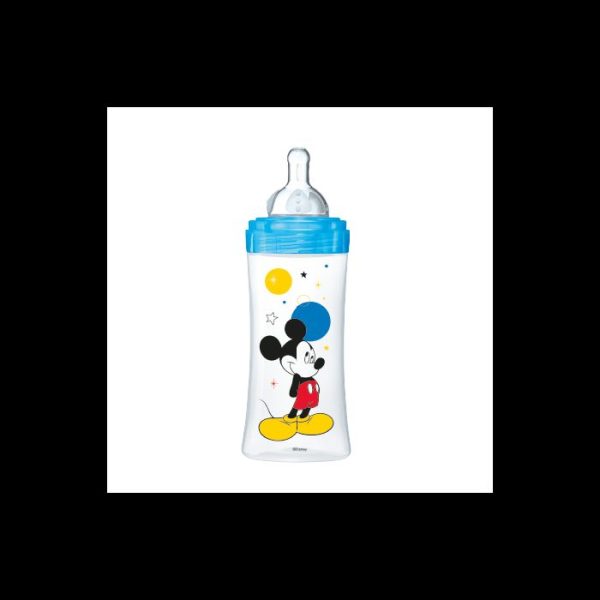 DODIE BIBERON INITIATION+ 330ML MICKEY BLEU +6 M TET RONDE 3 VIT D3