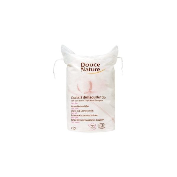 DOUCE NATURE 50 OVALES A DEMAQUILLER COTON BIO 50 G
