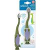 DR BROWNS BROSSE A DENTS BEBE 1-4 ANS DINOSAURE VERT