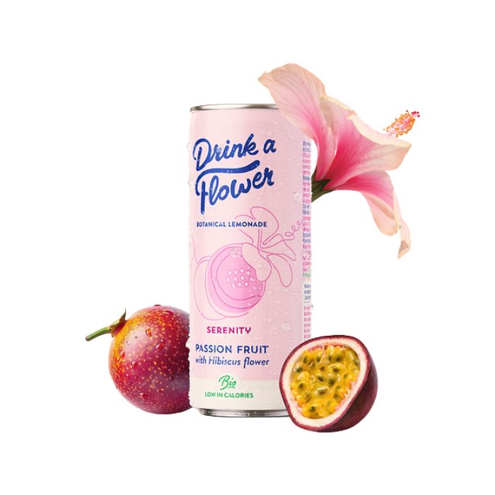 DRINK A FLOWER BOTANICAL LEMONADE SERENITY PASSION FRUIT WITHE HIBISCUS FLOWER 25 CL