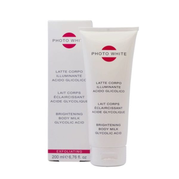 PHOTO WHITE LAIT CORPS ECLAIRCISSANT ACIDE GLYCOLIQUE