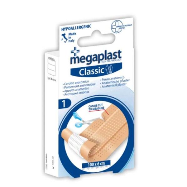 MEGAPLAST CLASSIC PANSEMENT ANATOMIQUE BANDE A DECOUPER 100*6 CM