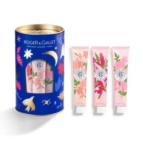 ROGER ET GALLET COFFRET 3 CREMES MAINS FLEUR DE FIGUIER ROSE ET GINGEMBRE ROUGE