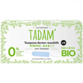 TADAM TAMPONS DERMO SENSITIFS NORMAL COTON BIO X16