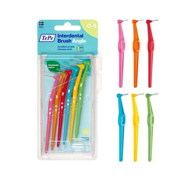 TEPE PACK DE 6 BROSSETTE INTERDENTAIRE ANGLE TAILLE 0-5