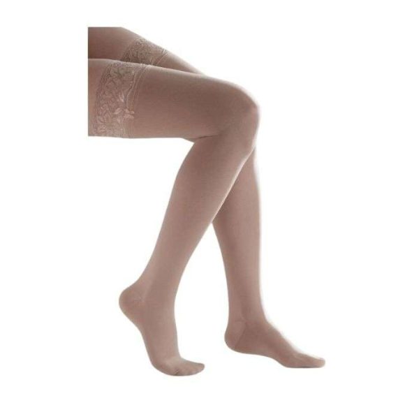 THUASNE VENOFLEX KOKOON ABSOLU BAS CUISSE OU COLLANT DE COMPRESSION MEDICALE BEIGE NATUREL LONG