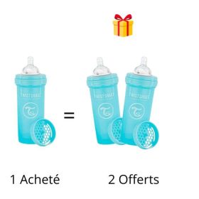 TWISTSHAKE OFFRE 1 BABY BOTTLE ANTI COLIC ALL IN ONE 260 ML 2M+ BLEU ACHETE 2 OFFERTS