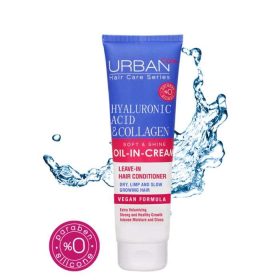 URBAN CARE HUILE EN CREME LEAVE IN ACIDE HYALURONIQUE ET COLLAGENE 150 ML