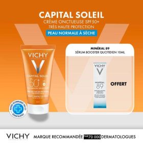 VICHY OFFRE CAPITAL SOLEIL CREME ONCTUEUSE PEAU NORMALE A SECHE SPF 50+ -50 ML + VICHY MINERALE 89 OFFERT 10ML
