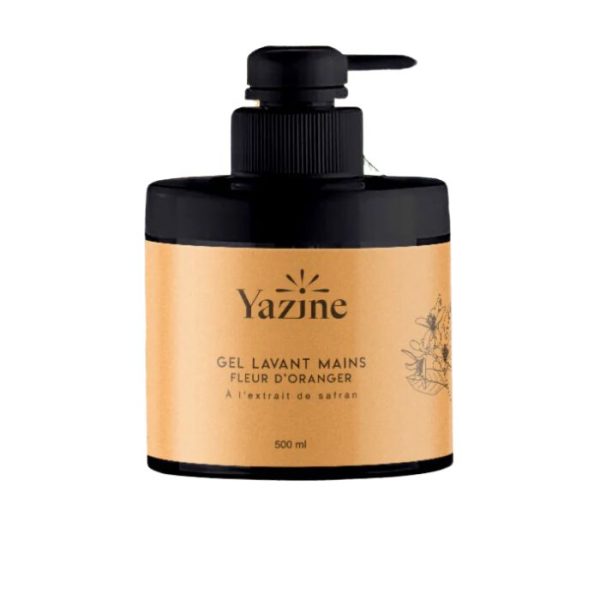 YAZINE GEL LAVANT MAIN FLEUR D'ORANGER ET EXTRAIT DE SAFRAN 500 ML