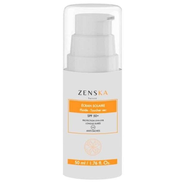 ZENSKA ECRAN SOLAIRE FLUIDE TOUCHER SEC SPF 50+ ANTI TACHES 50 ML